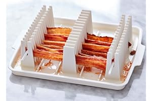 Emson Bacon Wave, Microwave Bacon Cooker Bacon Tray, Reduces Fat up to 35% for Healthy Bacon, Make Crispy Bacon in Minutes, Original As Seen On TV