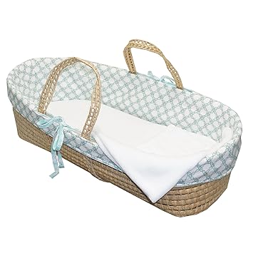 wicker baby doll moses basket