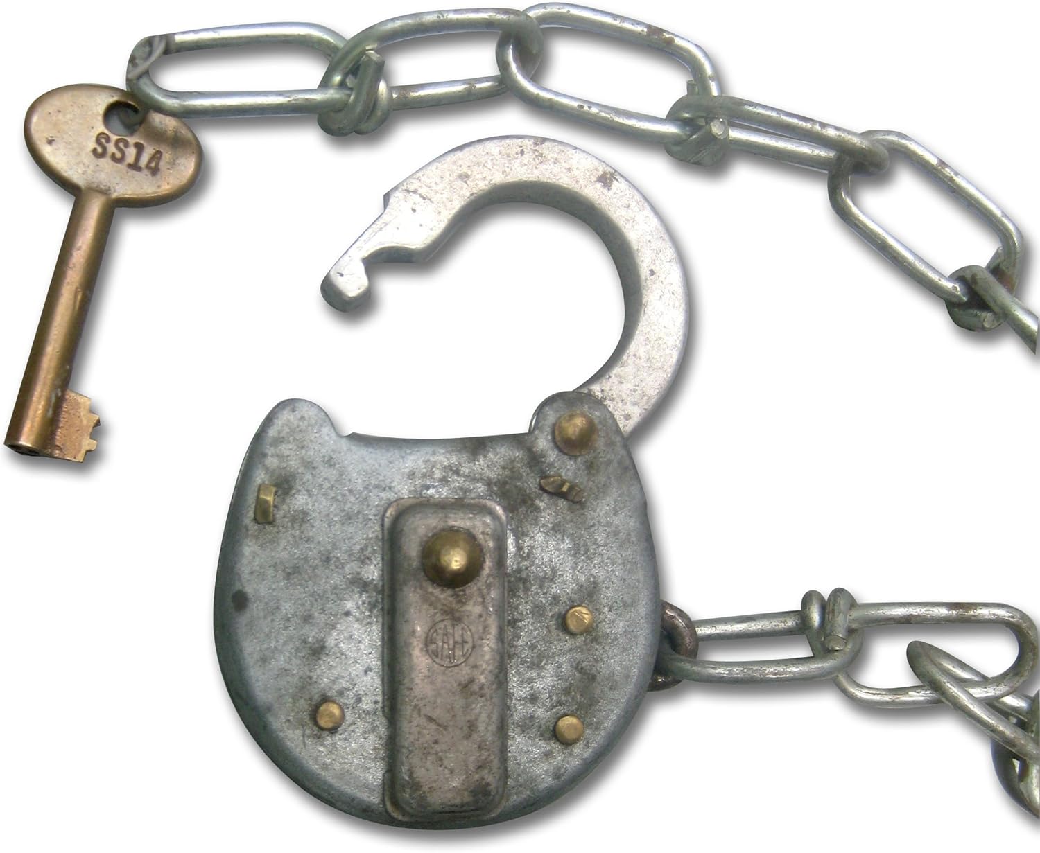 Vintage Railroad Padlock with Brass Key