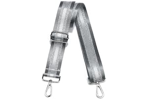 LVYOUME Purse Strap Silver Hardware Wide Bag Straps Replacement Crossbody Adjustable Shoulder Strap for Purses