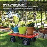 Gorilla Carts Solid Steel Utility Wagon 800 lb Capacity 4 Wheel Pneumatic Tires view 5