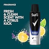 Sure Men Invisible Ice Fresh Anti-Perspirant Aerosol 6x 150ml 48hr Protection view 4