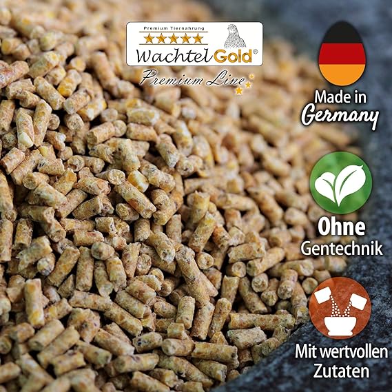 WachtelGoldquail feed 10kg, 2mm grain size GMOfree layers pellets