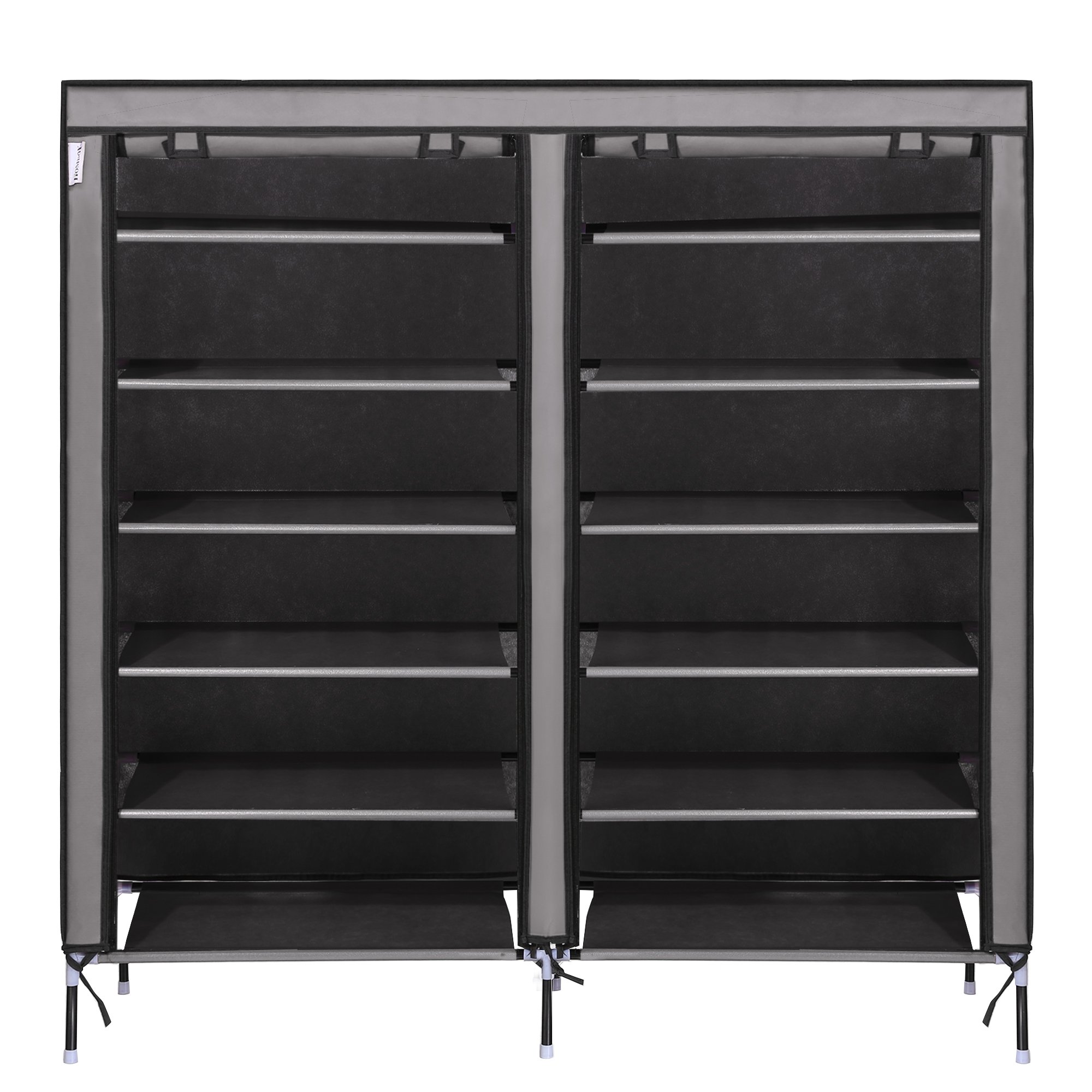afferty 6 Layer 12 Grid Portable Shoe Rack Shelf Storage Organizer Cabinet for 30 Pairs Shoes(US STOCK)