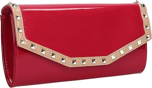 fuschia pink clutch bag