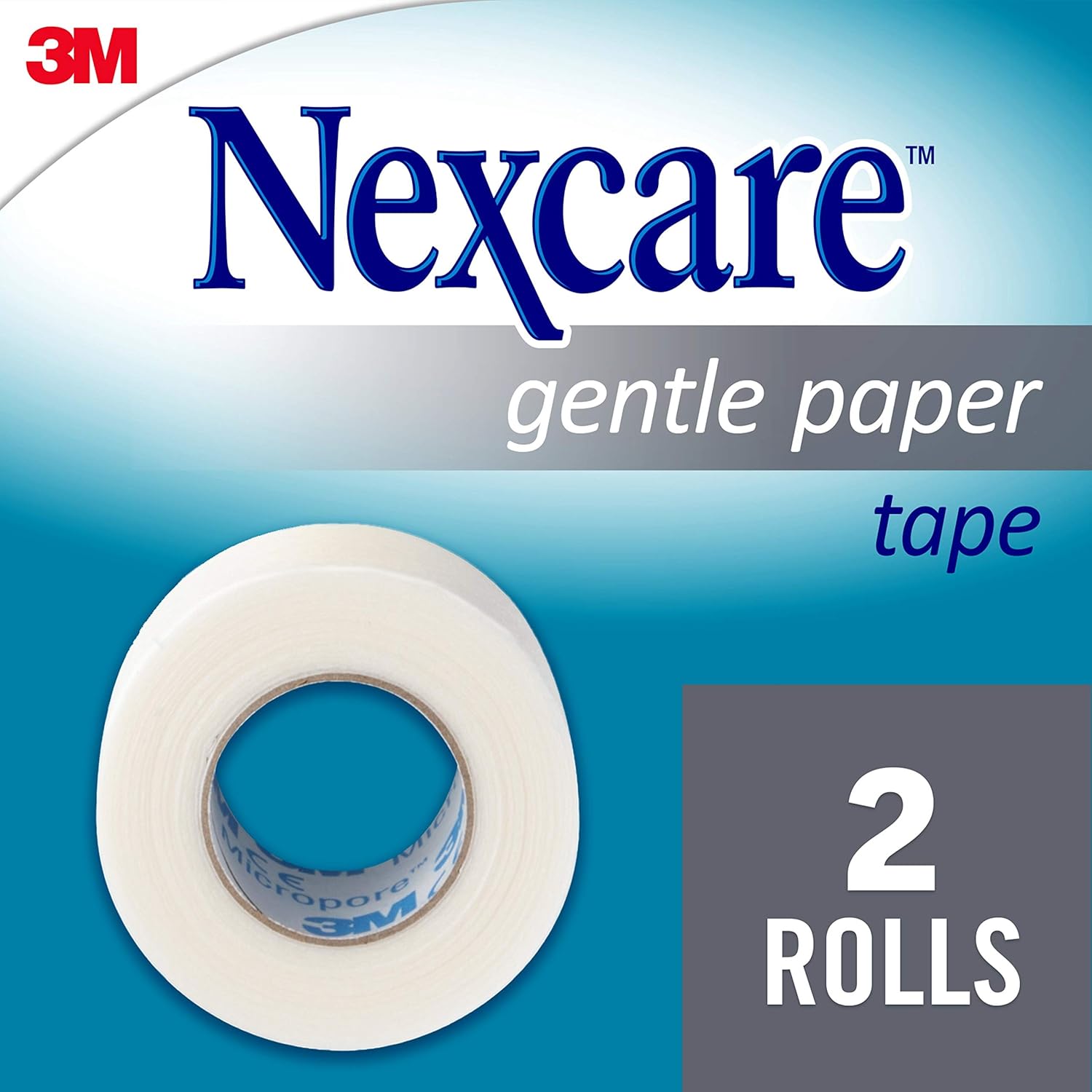 Nexcare Gentle Paper Carded First Aid Tape 1 in x 10 yds(2 rolls): Health & Personal Care