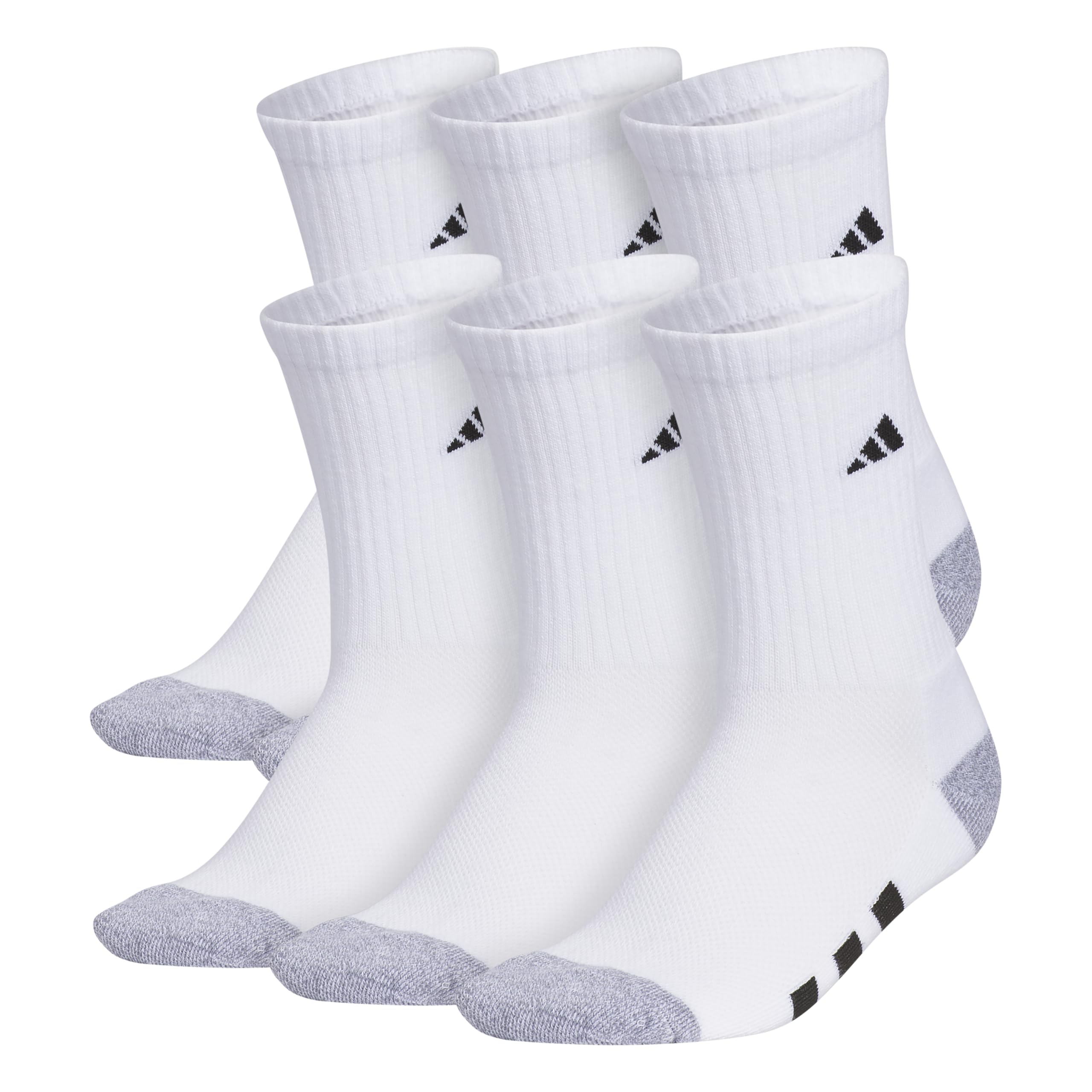 Photo 1 of adidas Unisex Kids Crew Socks for Boys and Girls Youth (6-Pack) Athletic Cushioned and Comfortable, Tall Mid-Calf