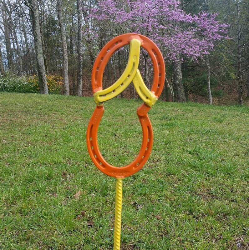 Flipflop horseshoe garden stake Handmade