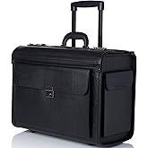 Alpine Swiss Rolling 17" Laptop Briefcase on Wheels Attache Lawyers Case Legal Size