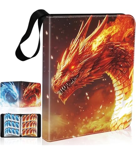 Amazon.com: MCPESAS Dragon Trading Card Binder 9 Pocket, Card Binder 900  Pockets Holder 900 Cards Collectible with Game Cards, Zipper Binder for  Boys Girls and Collectors : Toys & Games