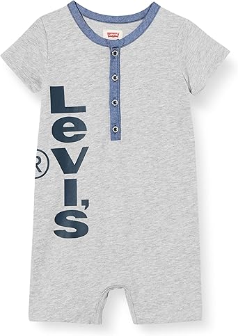 henley romper baby boy