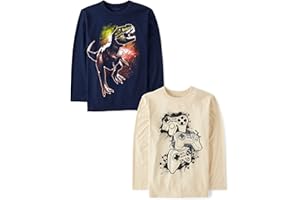 The Children's Place Boys Gamer,Cars,Sports Long Sleeve Graphic T-Shirts,2 Pack