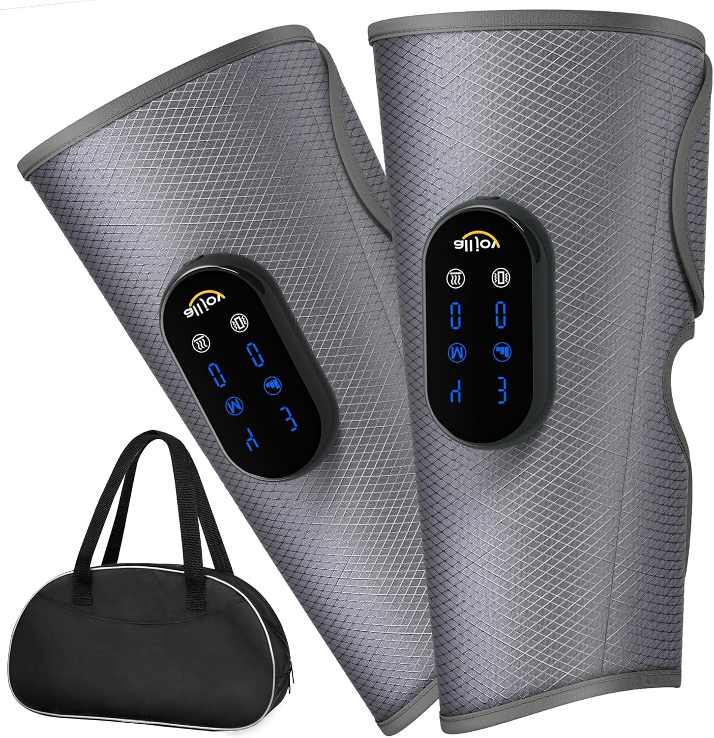 Photo 1 of ALLJOY Cordless Calf Massager, Leg Massage for Circulation and Pain Relief, Rechargeable Calf Air Compression Massager with 2 Heat Levels 4 Modes 3 Intensities, Birthday Gifts for Men Women Mom Dad