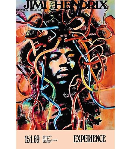 Dead stock Jimi Hendrix ヴィンテージポスター！1979年 A Film About Jimi Hendrix Original Vintage Poster - Authentic