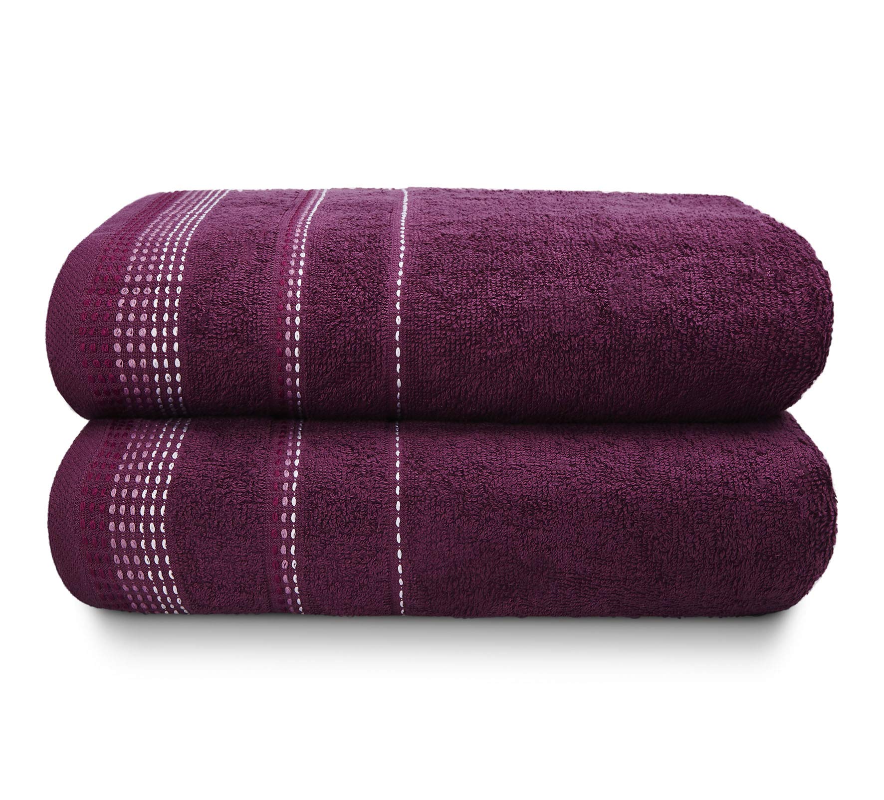 Rapport Yorkshire Linen Berkley 2 Piece Bath Sheet Set - Mulberry — image 1