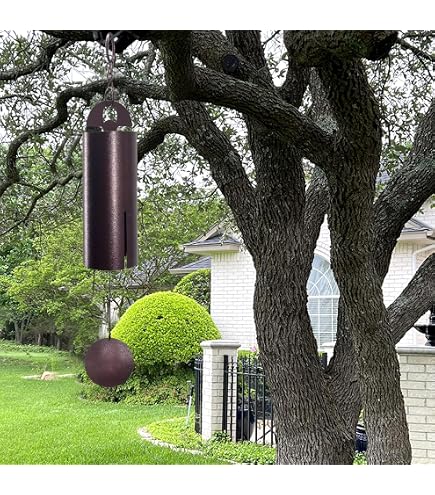 Grand Carillon Éolien 528 Hz Résonance Profonde – Cloche Jardin 76,2 Cm, Son Apaisant & Anti-Rouille