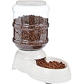 鶹 Basics Gravity Pet Food Feeder for Dogs and Cats, Small, 2.72kg Capacity, Gray