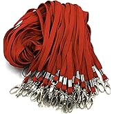 Bird Fiy Black Lanyard 100 Pack Bulk Lanyards for Id Badges Holders Each Lanyard 17 Inch with 360° Swivel Hook