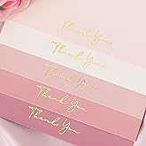 Crisky Dusty Rose Thank You Cards with Envelopes & Stickers, 50 Pack Bridal Shower Graduation Thank You Cards Small Business, Wedding Baby Shower Birthday Funeral Notes Bulk
