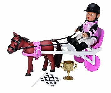 Zapf 809853 - My Mini Baby Born Pferde-Rennsport Set