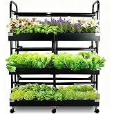 Kaforble 3-Tier Hydroponics Growing System, 88 Pods with LED Grow Lights | 3-tier, dual pump, dual medium, 88 pods, full spectrum LED, auto timer, grows herbs veggies microgreens year round
