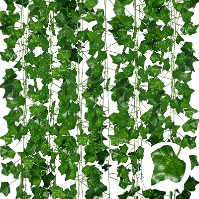 ADORAMOUR Artificial Ivy Garlands 6 Pack 210cm Realistic Fake Vines