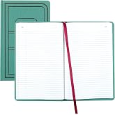 National&reg; Canvas Tuff Series Record Book, Ribbon Bookmark, 33 Lines, 304 Numbered Pages, 11.75" x 7.25", Green (A66300R)