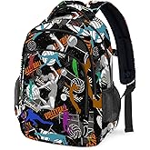 Volleyball Backpack for Kids,School Bookbag Large Capacity Adjustable Bookbag Durable Lighting Multi Pockets School Bag Daypack Travel (Volleyball)