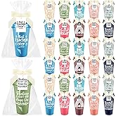 LemonRoad 30 Set Christmas Teacher Appreciation Gifts Bulk 16 oz Teacher Appreciation Coffee Cup with Lid Back to School Gift Thank You Tumbler with Lid Card and Bag(Lovely,Bright Colors)