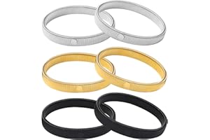 JUNART 6Pcs Anti-Slip Shirt Sleeve Holder, Elastic Wire Metal Arm Band for Fixing Long Sleeves, Suitable for Formal, Casual a