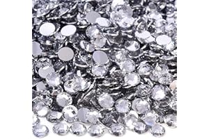 Sukiiy 3000PCS 5mm Resin Flatback Rhinestones for Crafts, Clear Flatback Rhinestones for Nails Face Art, Loose Glittler Diamond Stones, Resin Rhinestones for Tumblers, Mugs, Bottles, Shoes Decorations