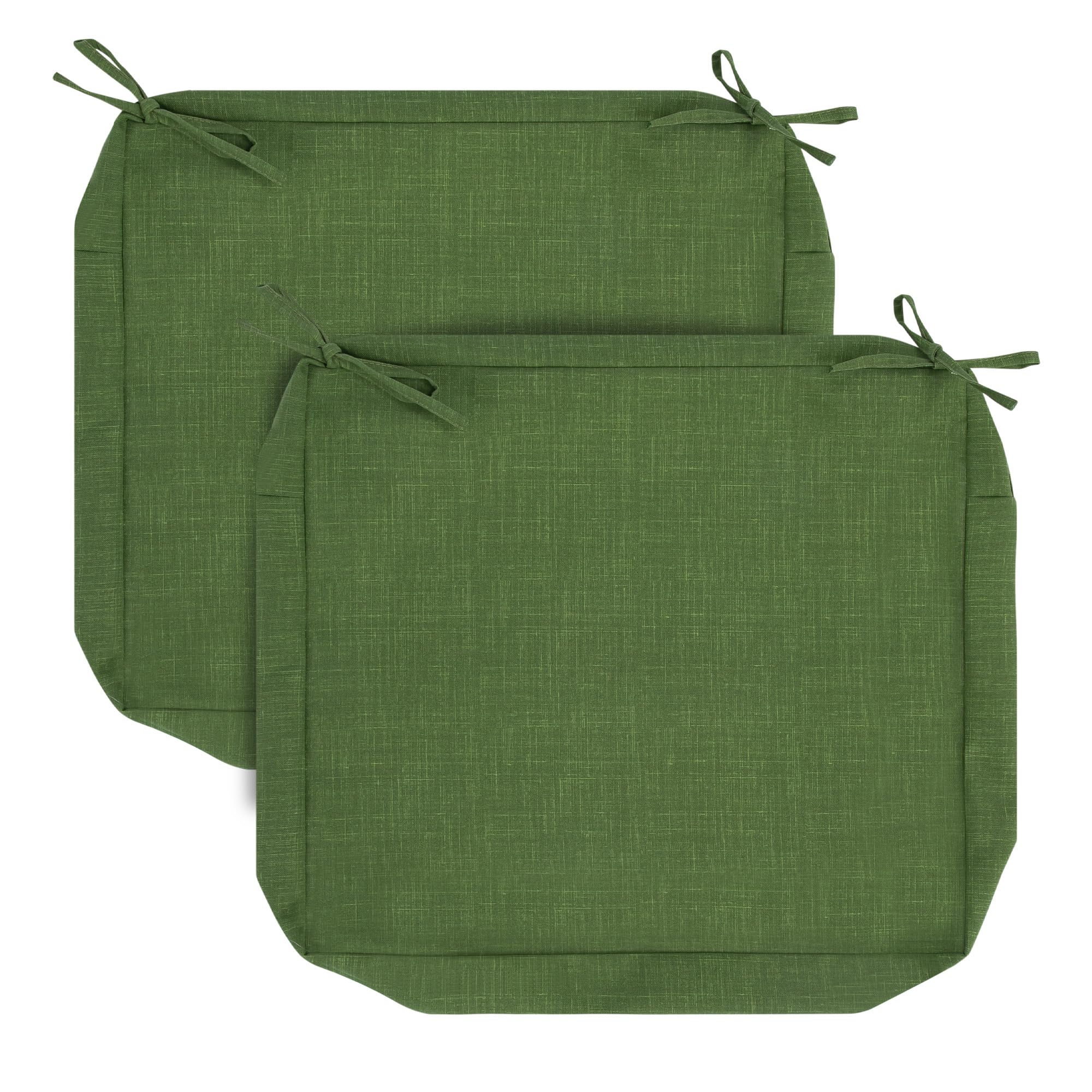 Photo 1 of FUNHOME 2 Pack Outdoor Cushion Covers 24"x24"x4", No Insert! Water-Resistant Patio Cushion Covers with Zipper, Replacement Cover Only (Moss Green)