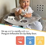 Nuby Penguin Sit-Me-Up Baby Seat Inflatable Play Seat with Tray - Grey view 2