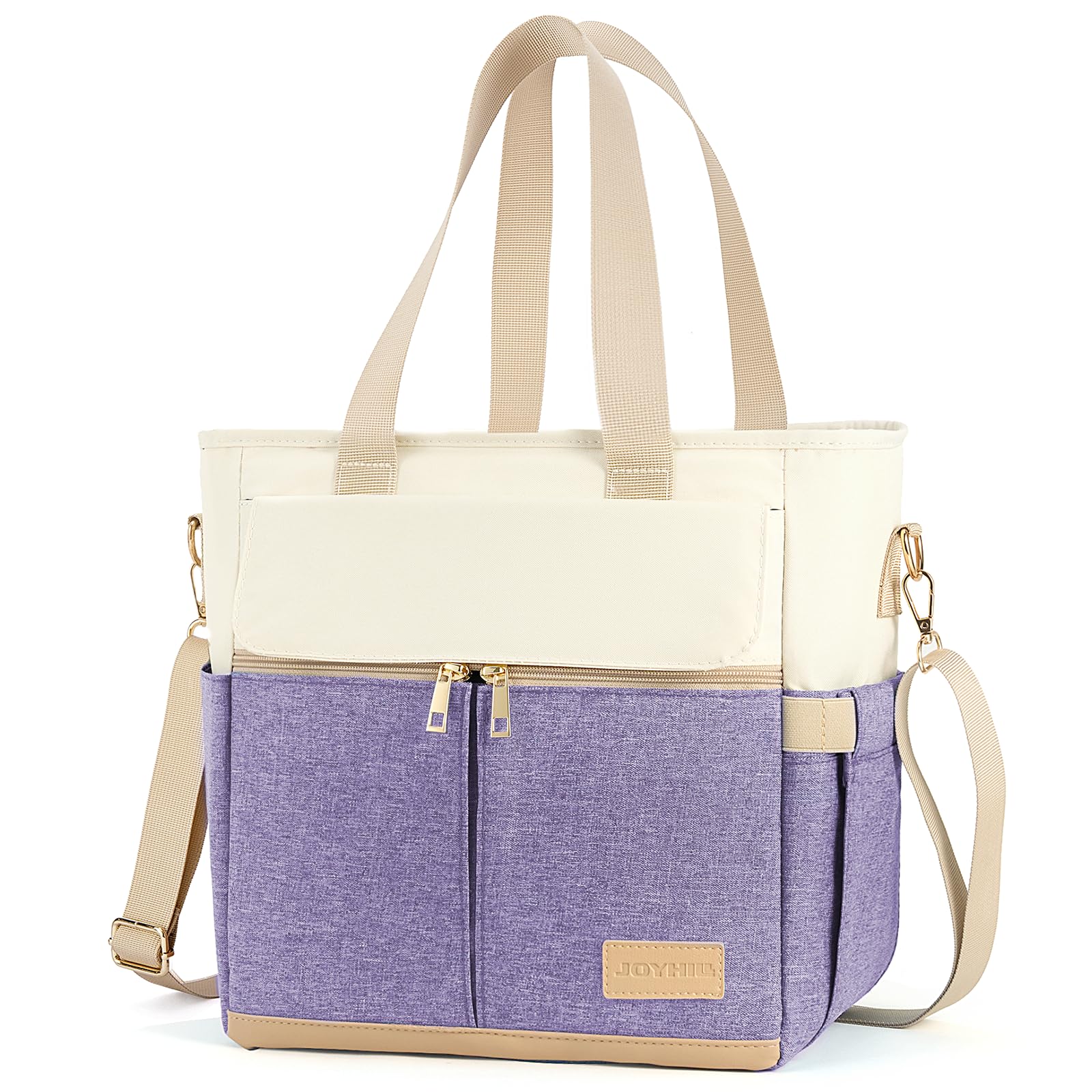 JOYHILL Lunch Bag for Women, Leakproof Insulated Lunch Box with Shoulder Strap, Adult Reusable Lunch Cooler Tote Bags for Work Picnic Camping School Beach, Purple — image 1