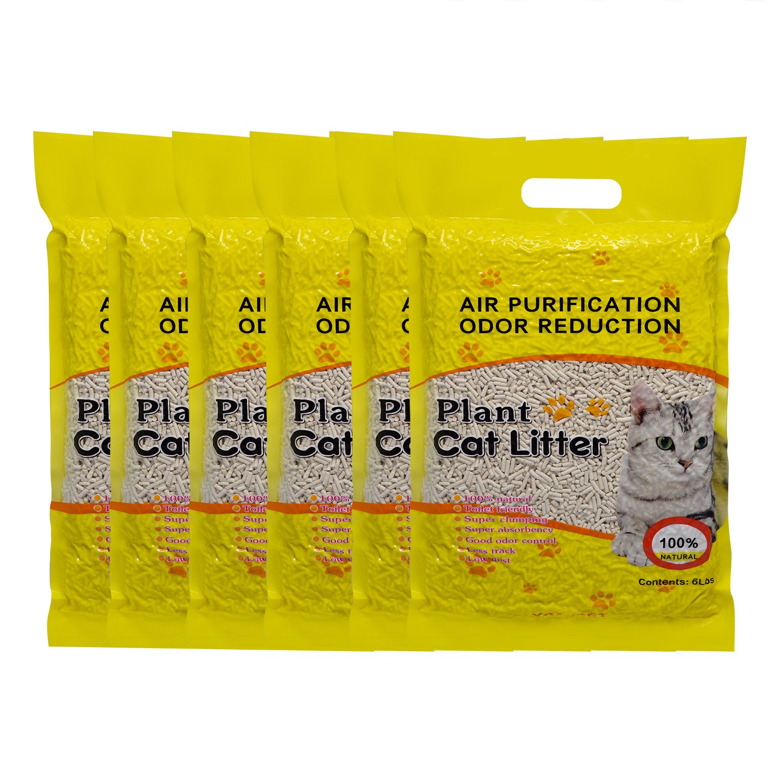 YCSJPET 36 lbs Tofu Cat Litter, 100 Nature Fastclumping