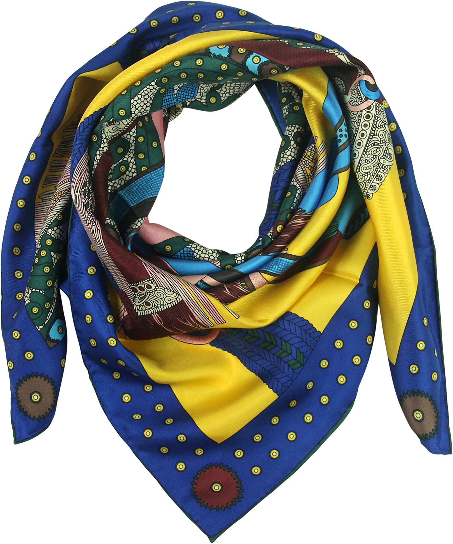 Silk Scarf Square Scarf for Hair Women-Pantonight 100% Pure Silk 14MM Hand Rolling Edge Silk Twill Scarf for Women
