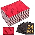 24 Pcs 320-2500 Grit Sanding Sponge Set, Ultra Fine Foam Sanding Pads, Wet Sanding Paper, Sanding Sponges for Wood, Drywall Sanding Sponge, Soft Foam Sand Block for Model, Metal, Furniture Polishing