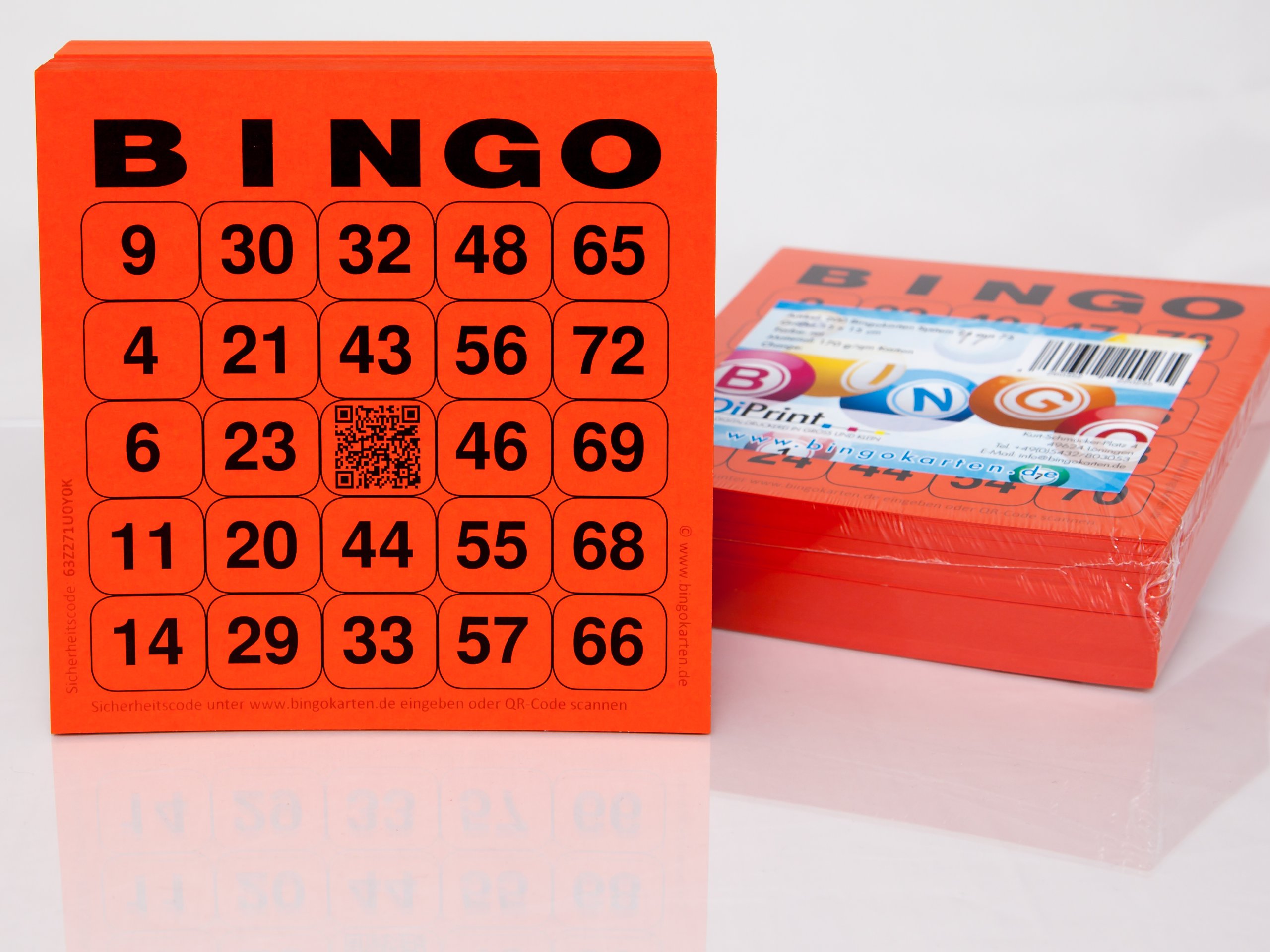 DiPrint 200 Large Bingo Cards for Seniors 24 out of 75 with Joker in the Middle (Red)