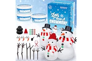 EOBOH Christmas Craft Snowman Kit, 3 Pack DIY Snowman Craft Kit for Kids, Build a Snowman Indoor Decor, Creative Kids Air Dry Modeling Clay, Xmas Activities Christmas Making Kit for Toys Favors