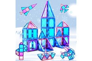 KAEILORU Magnetic Tiles Magnetic Building Blocks for Kids Ages 3+ Frozen Princess Castle Building Toys for Toddlers Christmas Birthday Gifts Toys for 3 4 5 6 7 8+Year Old Boys Girls