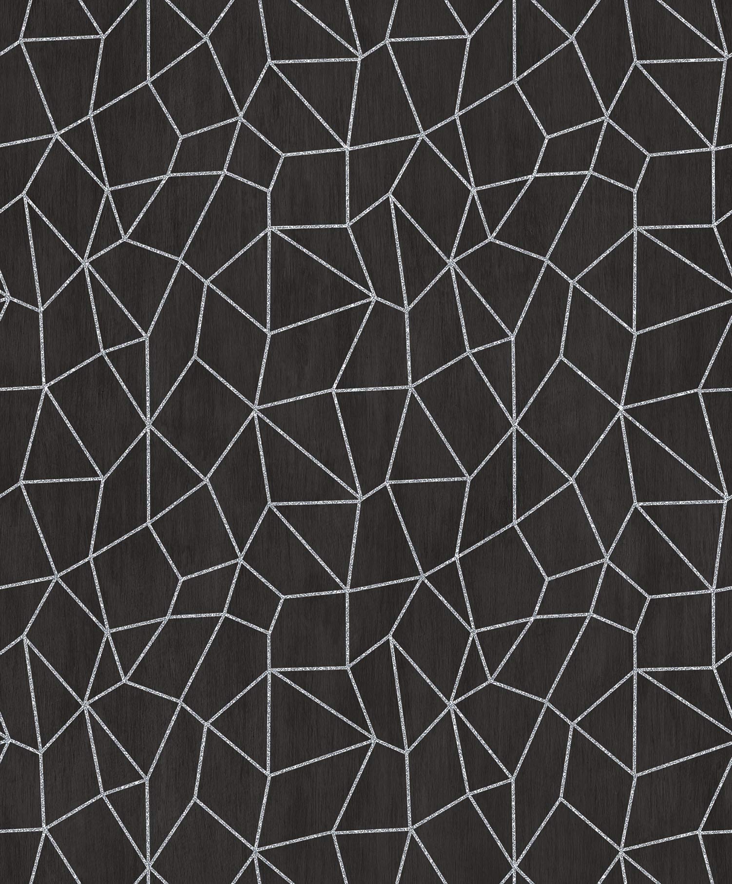 Galerie G67694 Special FX Glitter Web Design Wallpaper, Black/Silver, 10m x 53cm