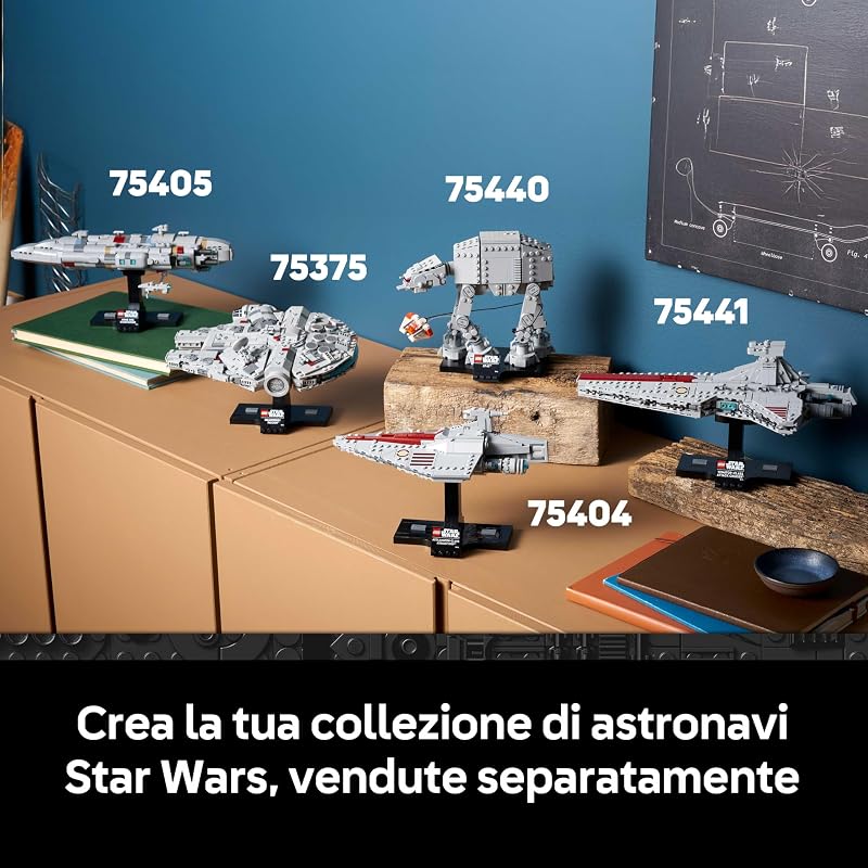 Star Wars 75441 Attack Cruiser Classe Venator - Kit di Modellismo per Adulti con Astronave della Repubblica - Decorazione per Casa - Regalo da Collezione per i Fan de La Vendetta dei Sith — foto 7 di 8