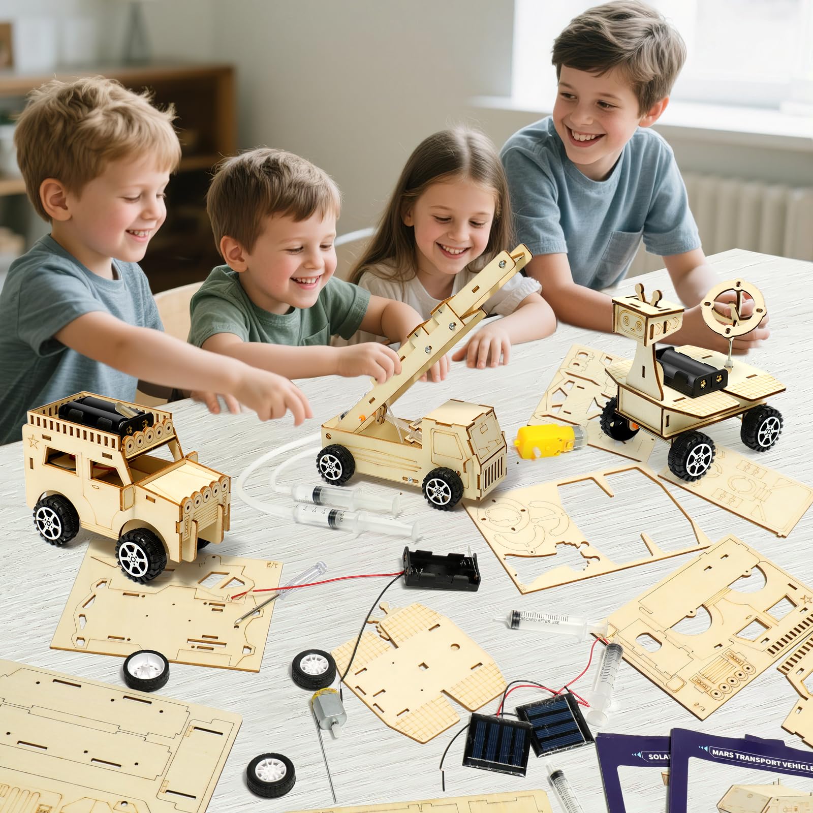 Experimente für Kinder ab 8 9 10 11 12 13 14, Auto Elektronik Baukasten, Experimentierkasten, Elektro Baukasten für Kind, Holz Bausatz Kinder Spielzeug Geschenke ab 8 9 10 11 12 13 14 Jahre Jungen 8