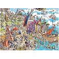Cobble Hill 1000 Piece Puzzle - DoodleTown: Viking Voyage, Includes Sample Poster, 26.6 X 19.2 Inches - View #3