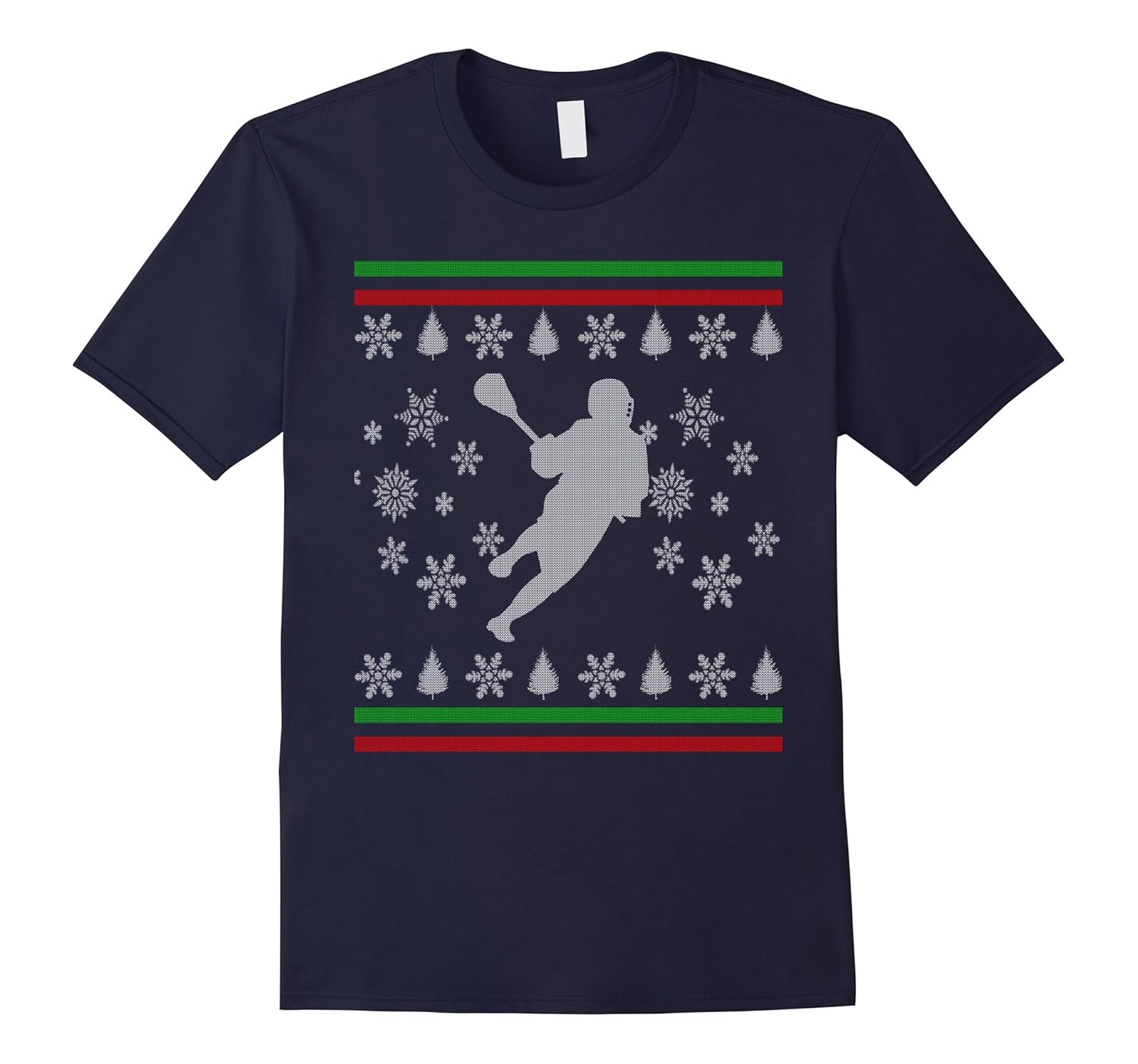 Lacross Lovers Christmas Ugly Sweater Tshirt-ANZ