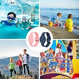 Dzpuhuojz 2 Pack Adjustable Silicone AirTag Bracelets Kids Pink Blue Waterproof view 7