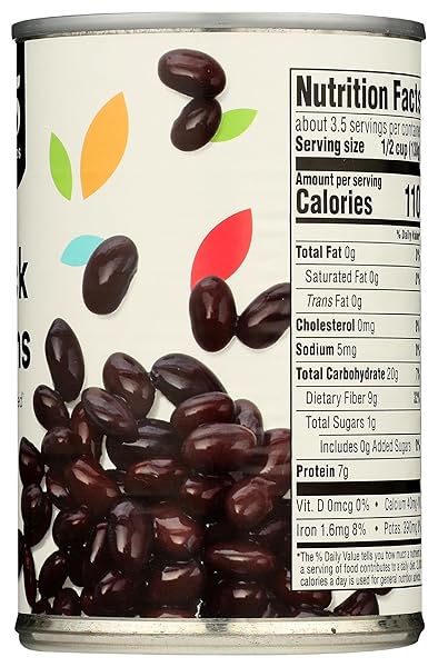 365 BY WHOLE FOODS MARKET, UNSALTED BLACK BEANS, 15 OUNCE