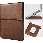 Nillkin Laptop Sleeve 15.6 inch, MacBook Sleeve with Adjustable Stand & Mouse Pad, 2 Stand Modes, 15 inch Laptop Case, Slim MacBook Accessories for Samsung/Surface/Chromebook/HP 13-15.6 inch, Brown
