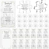 Juinte 20 Sets Employee Appreciation Gifts Bulk Appreciation Gifts for Coworker Office Team Staff Inspirational Acrylic Puzzle Piece Plaque Desk Decor with Thank You Card OPP Bag(May You)