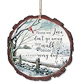 HYTURTLE Memorial Cardinal Christmas Ornament Tree Decoration Gifts for Loss of Loved Ones - Memorial Sympathy Gifts - Remembrance Ornament Decor - Cardinal Acrylic Circle Ornaments Xmas Keepsake